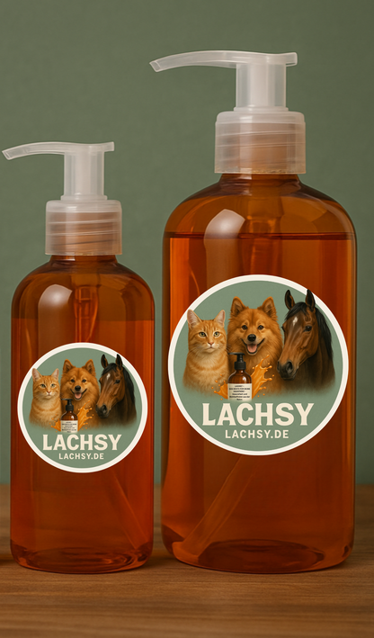 Lachsöl für Hunde, Katzen & Pferde – Natürliche Omega-3-Power für glänzendes Fell, gesunde Haut und Vitalität